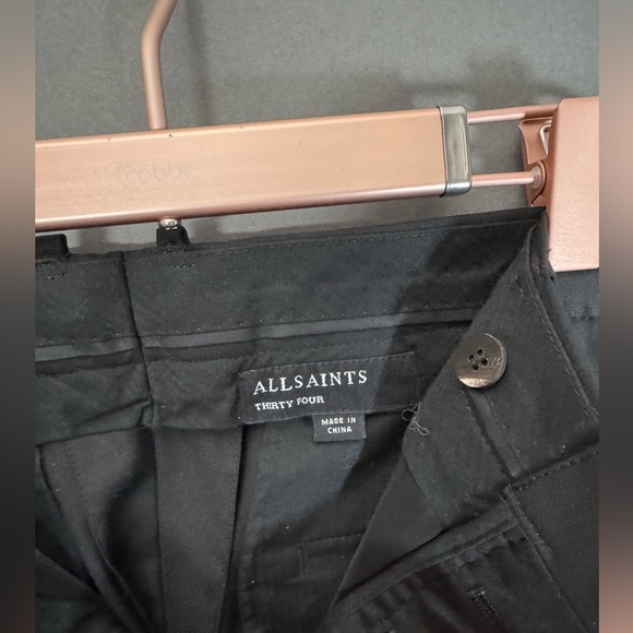 All Saints Men’s black dress pants, button fly, like new, from TV Show wardrobe - Picture 4 of 6